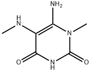 6-AMINO-1-METHYL-5-(METHYLAMINO)URACIL Structure