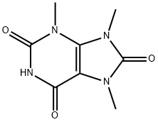 7,9-ジヒドロ-3,7,9-トリメチル-1H-プリン-2,6,8(3H)-トリオン 化学構造式