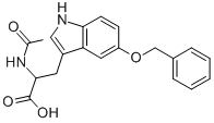N-乙酰基-5-苯甲氧基-DL-色氨酸, 55443-80-6, 结构式