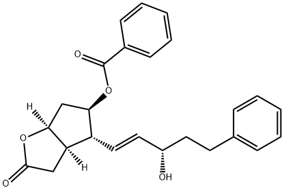 2H-Cyclopenta[b]furan-2-one, 5-(benzoyloxy)hexahydro-4-[(1E,3S)-3-hydroxy-5-phenyl-1-pentenyl]-, (3aR,4R,5R,6aS)- Struktur
