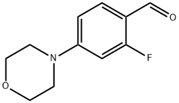 2-フルオロ-4-モルホリン-4-イルベンズアルデヒド 化学構造式