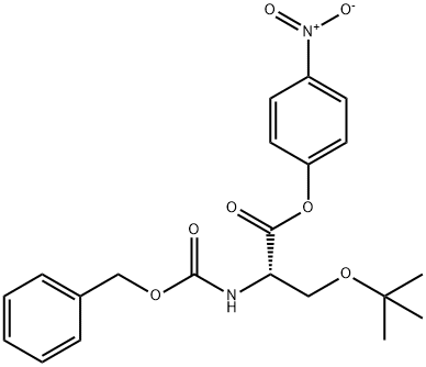 O-(1,1-Dimethylethyl)-N-[(benzyloxy)carbonyl]-L-serine 4-nitrophenyl ester Struktur