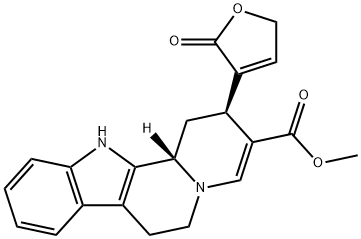 (16Z)-16-エチリデン-18-オキサヨヒンバン-19-オン 化学構造式
