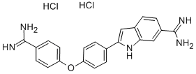 P-AMIDINOPHENYL P-(6-AMIDINO-2-INDOLYL)PHENYL ETHER DIHYDROCHLORIDE Struktur