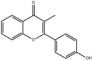 2-(4-Hydroxyphenyl)-3-methyl-4H-chromen-4-one Structure