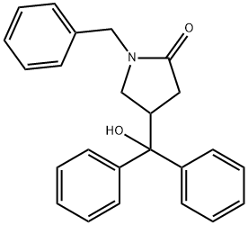 1-Benzyl-4-(hydroxy-diphenyl-methyl)-pyrrolidin-2-one Structure