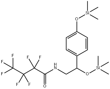 2,2,3,3,4,4,4-ヘプタフルオロ-N-[2-(トリメチルシリルオキシ)-2-[4-(トリメチルシリルオキシ)フェニル]エチル]ブタンアミド 化学構造式