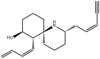 7-[(1Z)-1,3-Butadienyl]-2-[(2Z)-2-penten-4-ynyl]-1-azaspiro[5.5]undeca n-8-ol Structure