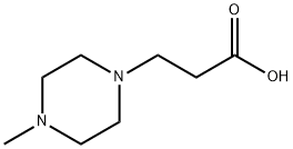 3-(4-メチルピペラジン-1-イル)プロピオン酸 化学構造式