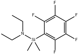 ペンタフルオロフェニルジメチルシリルジエチルアミン 化学構造式