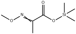Propanoic acid, 2-(methoxyimino)-, trimethylsilyl ester Struktur