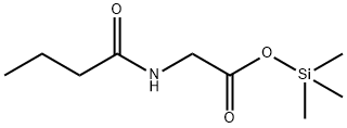 N-(1-Oxobutyl)glycine trimethylsilyl ester Struktur