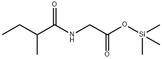 N-(2-Methyl-1-oxobutyl)glycine trimethylsilyl ester Structure