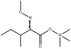2-(Methoxyimino)-3-methylpentanoic acid trimethylsilyl ester Struktur