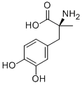 3-Hydroxy-alpha-methyl-DL-tyrosine 化学構造式