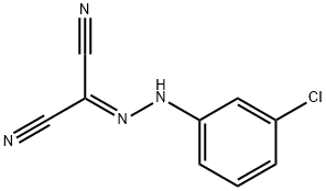 ジシアノメタノンm-クロロフェニルヒドラゾン 化学構造式