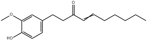 1-(4-ヒドロキシ-3-メトキシフェニル)-4-デセン-3-オン 化学構造式
