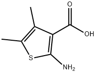 4,5-二甲基-2-氨基噻吩-3-甲酸 结构式