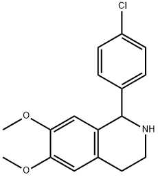 1-(4-氯苯基)-6,7-二甲氧基-1,2,3,4-四氢异喹啉 结构式