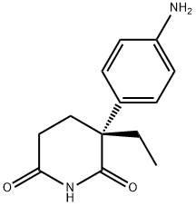 3β-(4-アミノフェニル)-3-エチル-2,6-ピペリジンジオン 化学構造式