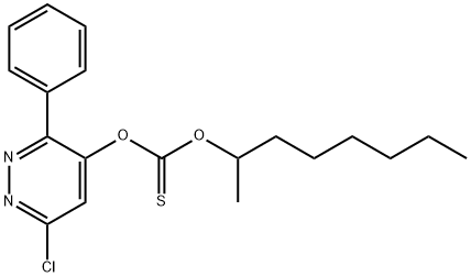チオ炭酸O-(3-フェニル-6-クロロピリダジン-4-イル)S-オクチル 化学構造式