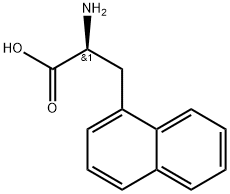 (S)-2-アミノ-3-(1-ナフチル)プロピオン酸 化学構造式