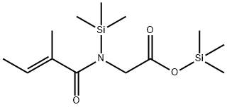 Glycine, N-(2-methyl-1-oxo-2-butenyl)-N-(trimethylsilyl)-, trimethylsi lyl ester, (E)- Structure