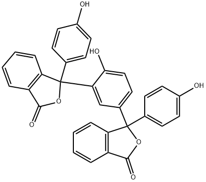3,3'-(4-Hydroxy-1,3-phenylene)bis[3-(4-hydroxyphenyl)isobenzofuran-1(3H)-one] Structure