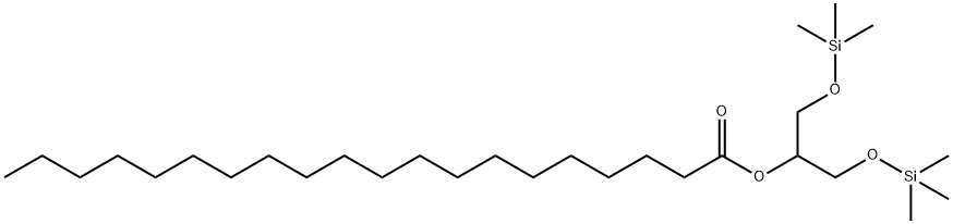 Icosanoic acid 2-trimethylsilyloxy-1-[(trimethylsilyloxy)methyl]ethyl ester Structure