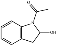1-(2-ヒドロキシインドリン-1-イル)エタノン 化学構造式
