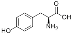 4-ヒドロキシ-α-アミノベンゼンプロパン酸 化学構造式