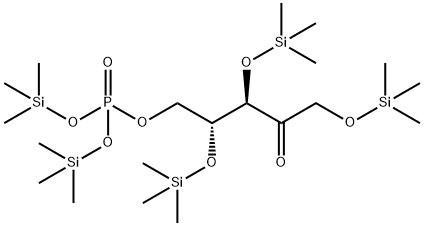 1-O,3-O,4-O-Tris(trimethylsilyl)-D-erythro-2-pentulose 5-phosphoric acid bis(trimethylsilyl) ester Structure