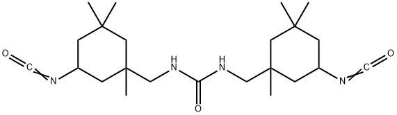3,3'-(ureylenedimethylene)bis(3,5,5-trimethylcyclohexyl) diisocyanate  Struktur