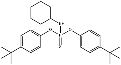 O,O-bis(4-tert-butylphenyl) N-cyclohexylphosphoramidothioate 结构式