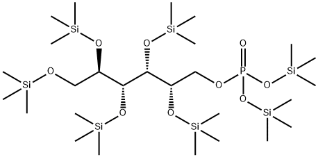 2-O,3-O,4-O,5-O,6-O-Pentakis(trimethylsilyl)-D-glucitol 1-[phosphoric acid bis(trimethylsilyl)] ester Structure