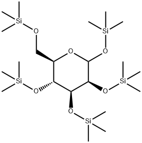 1-O,2-O,3-O,4-O,6-O-ペンタキス(トリメチルシリル)-D-マンノピラノース 化学構造式