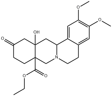 5,9,10,11,12,12a,13,13a-Octahydro-12a-hydroxy-2,3-dimethoxy-11-oxo-6H-dibenzo[a,g]quinolizine-8a(8H)-carboxylic acid ethyl ester 结构式