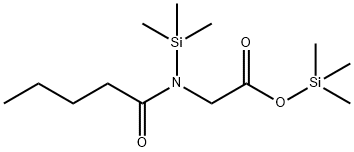 Glycine, N-(1-oxopentyl)-N-(trimethylsilyl)-, trimethylsilyl ester Struktur