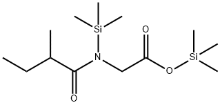 N-(2-メチル-1-オキソブチル)-N-(トリメチルシリル)グリシントリメチルシリル 化学構造式