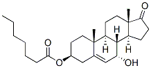 Androst-5-en-17-one,7-hydroxy-3-[(1-oxoheptyl)oxy]-,(3beta,7alpha)-(9CI) Structure