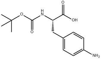 Boc-4-氨基-L-苯丙氨酸, 55533-24-9, 结构式