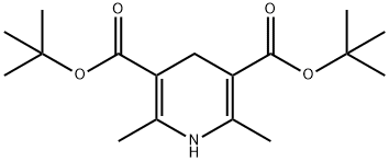 1,4-ジヒドロ-2,6-ジメチル-3,5-ピリジンジカルボン酸ジ-tert-ブチル 化学構造式