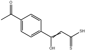 3-(4-アセチルフェニル)-3-ヒドロキシプロペンジチオ酸 化学構造式