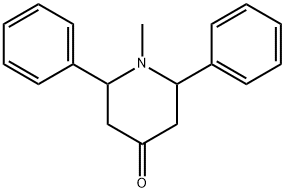 1-メチル-2,6-ジフェニルピペリジン-4-オン 化学構造式
