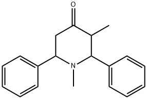 1,3-ジメチル-2,6-ジフェニルピペリジン-4-オン 化学構造式