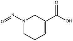 1-ニトロソ-1,2,5,6-テトラヒドロピリジン-3-カルボン酸 化学構造式