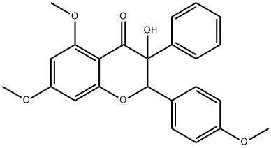 2,3-Dihydro-3-hydroxy-5,7-dimethoxy-2-(4-methoxyphenyl)-3-phenyl-4H-1-benzopyran-4-one Structure