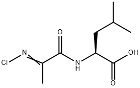 rac-(2R*)-2-[2-(クロロイミノ)-1-オキソプロピルアミノ]-4-メチルペンタン酸 化学構造式