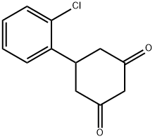 5-(2-クロロフェニル)シクロヘキサン-1,3-ジオン 化学構造式