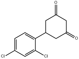5-(2,4-ジクロロフェニル)シクロヘキサン-1,3-ジオン 化学構造式